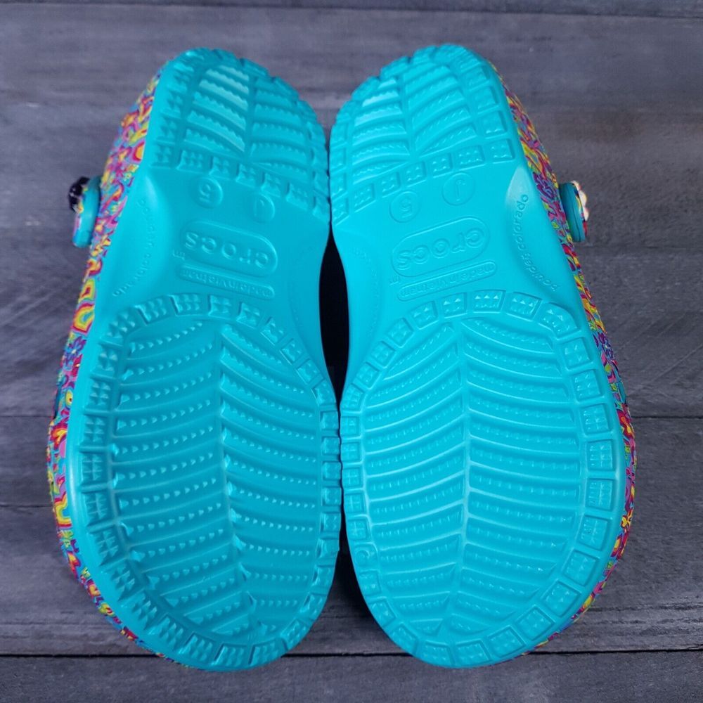 CROCS X Lisa Frank Classic Clogs Kids Size J5 Womens 7 Limited Edition - Picture 7 of 9